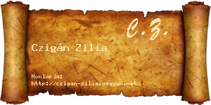 Czigán Zilia névjegykártya